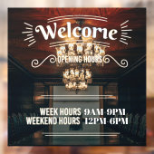 Openingstijden Venster Sticker  2 (Vel 2)