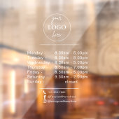 openingstijden voor Logo- en tekstbedrijven Raamsticker (Vel 2)