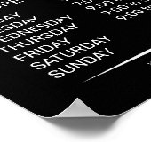 Openingstijden winkel bord poster (Hoek)