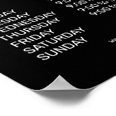 Openingstijden winkelbord poster (Hoek)