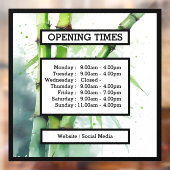 Openingstijden zakelijk venster - deurdisplay raamsticker (Vel 2)
