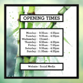 Openingstijden zakelijk venster - deurdisplay raamsticker (Vel 3)