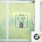 Openingstijden Zakelijke openingstijden Zwart Raamsticker (Huis)