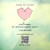 Openingsuren Alleen Na Afspraak Bobby Pins Raamsticker (Vel 3)