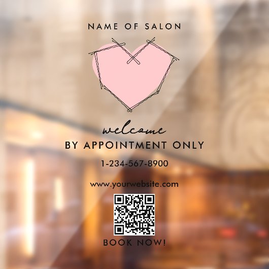 Openingsuren Alleen Na Afspraak Bobby Pins Raamsticker (Vel 2)