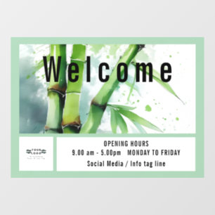 Openingsuren logo Welkomstdeur/Venstervastklemmen Raamsticker