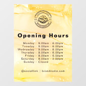 Openingsuren Modern bedrijfslogo Raamsticker (Vel)