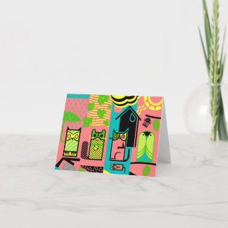 openluchtwezens Gevouwen Wenskaart Kaart