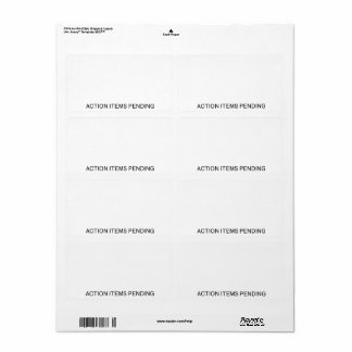Openstaande actiepunten | Hoogcontrast verzending Etiket