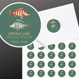 Opeongo Lake Ontario Canada vis vissen Ronde Sticker