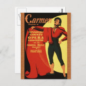 Opéra 1939 : Carte postale Carmen (Devant / Derrière)