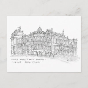 Opera + Ballet Theater, Odessa, Oekraïne Briefkaart
