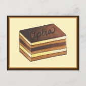 Opéra Cake Franse gebak Patisserie Dessert eten Briefkaart (Voorkant)