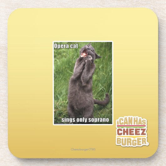 Opera Cat Bier Onderzetter (Voorkant)