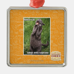 Opera Cat Metalen Ornament