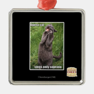 Opera Cat Metalen Ornament