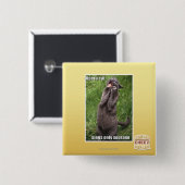 Opera Cat Vierkante Button 5,1 Cm (Voorkant /achterkant)