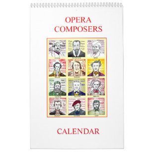 OPERA COMPOSERS wandkalender Kalender