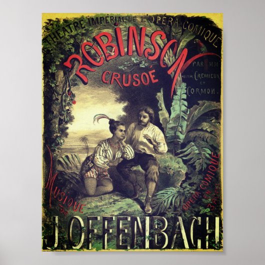 Opéra de Robinson Crusoé poster vintage (Devant)