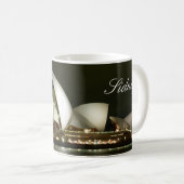 Opéra de Sydney à la nuit, Sydney, Australie Mug (Devant droit)