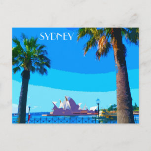Opéra de Sydney Carte Postale Art Voyage Rétro