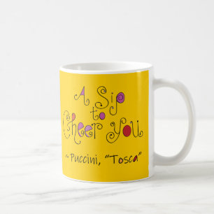 Opera Gift Tosca Puccini Italiaans/Engelse koffie Koffiemok