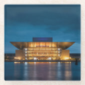 Opera House Kopenhagen Glazen Onderzetter (Voorkant)