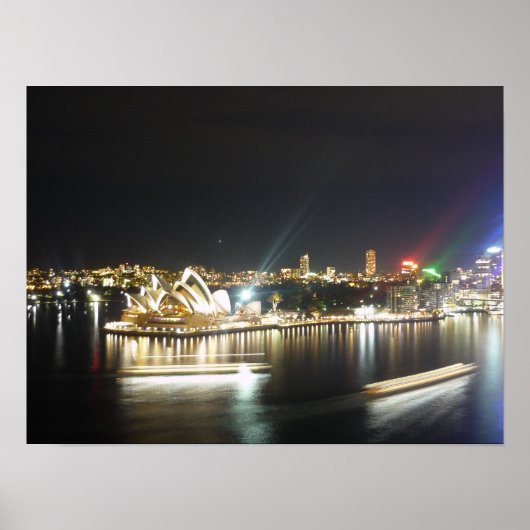opera house night ferry poster (Voorkant)