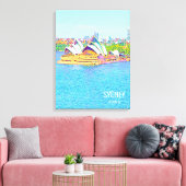Opera House Sydney Harbour water uitzicht Canvas P Afdruk (Insitu (Woonkamer))