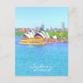 Opera House Sydney Vue sur l'eau du port Carte pos (Devant)