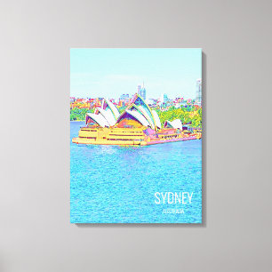 Opera House Sydney Vue sur l'eau du port Toile Imp
