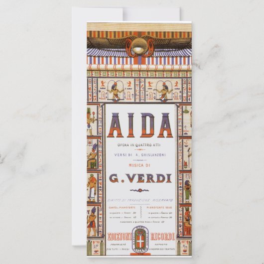  Opera Music, Egyptisch Aida door Verdi (Voorkant)