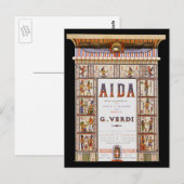 Opera Music, Egyptisch Aida door Verdi Briefkaart (Voorkant / Achterkant)