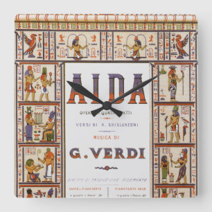  Opera Music, Egyptisch Aida door Verdi Vierkante Klok