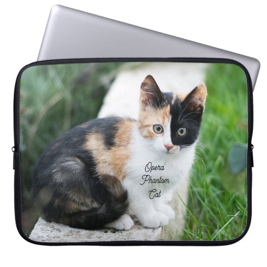Opera Phantom Cat Electronics Bag Laptop Sleeve (Voorkant)