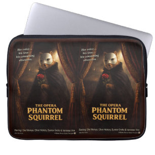 Opera Phantom Eekhoorn Parodie Laptop Sleeve