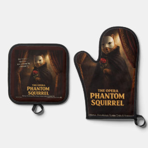 Opera Phantom Eekhoorn Parodie Ovenwant & Pannenlap Set
