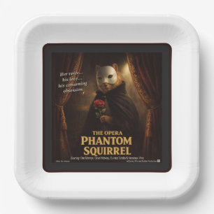 Opera Phantom Eekhoorn Parodie Papieren Bordje