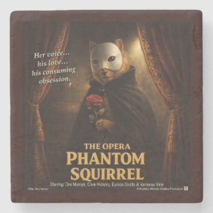Opera Phantom Eekhoorn Parodie Stenen Onderzetter