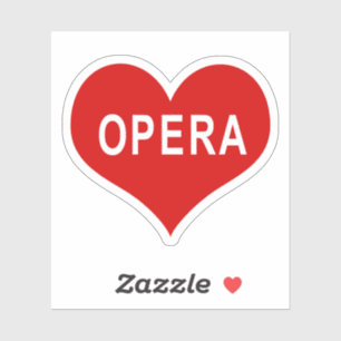 OPERA Rode Hart Vinyl Sticker