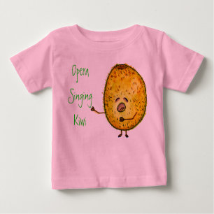 Opera Singing Kiwi, La La La La T-shirt, Roze
