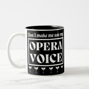 Opera Voice Opera Singer Tweekleurige Koffiemok