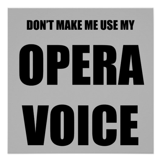 Opera Voice Perfect Poster (Voorkant)