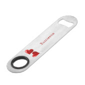 Opérateur de bouteille personnalisé Red Hearts (Devant angulaire)