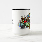 Opérateur Radio De Jambon Dans La Mug De Lit (Centre)