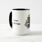 Opérateur Radio De Jambon Dans La Mug De Lit (Devant gauche)