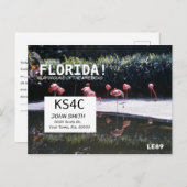 Opérateurs de cartes QSL Radio Ham Amateur Floride (Devant / Derrière)