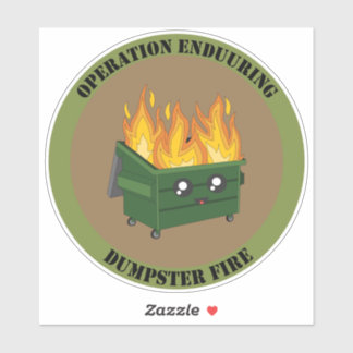 Operatie Enduring Dumpster Fire Militaire stijl Sticker