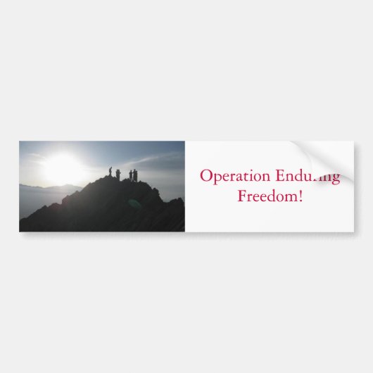 Operatie Enduring Freedom! Bumpersticker (Voorkant)