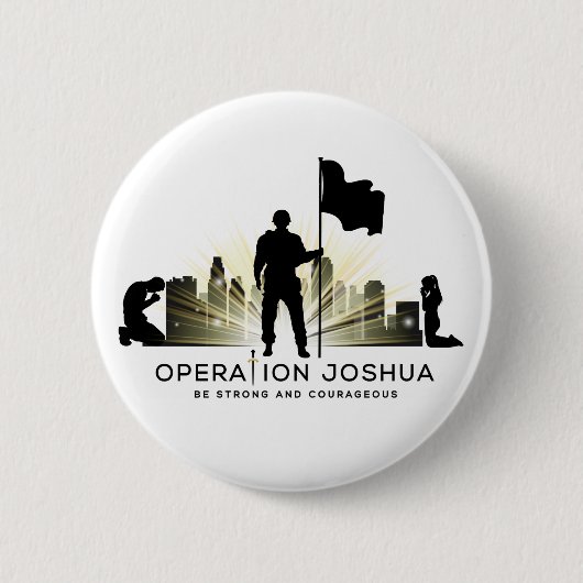 Operatie Joshua Front Line Ronde Button 5,7 Cm (Voorkant)